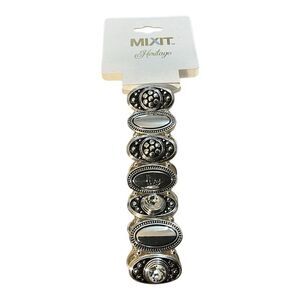 Mixit silver tone charm bracelet NWT